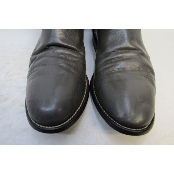 Mens Size 10.5 D Gray Leather Roper Western Cowboy Boots main image 11